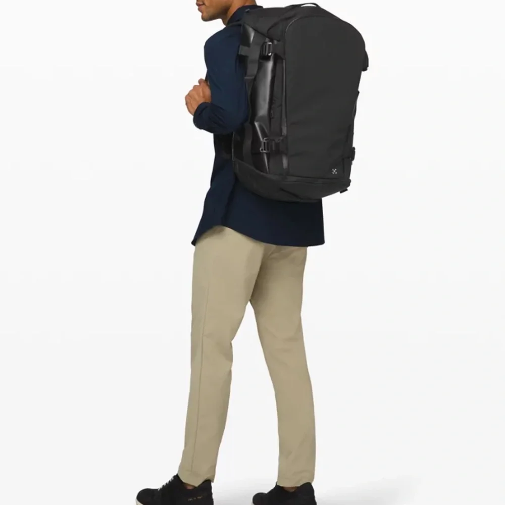 Lululemon more miles Men's Black Travel Backpack - Sleek Urban Carry